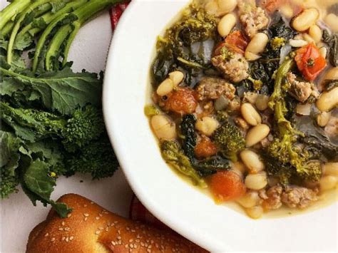 Broccoli Rabe & Sausage Soup with Cannellini Bean | This is Italy