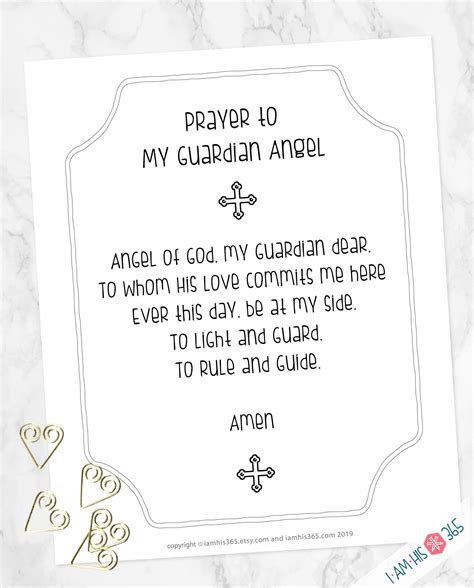 Guardian Angel Prayer Catholic Printable - Printable Word Searches