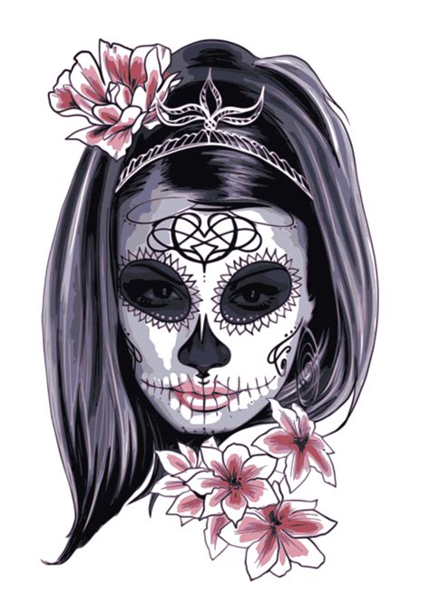 Calavera La Calavera Catrina Day Of The Dead Face Head for Halloween ...