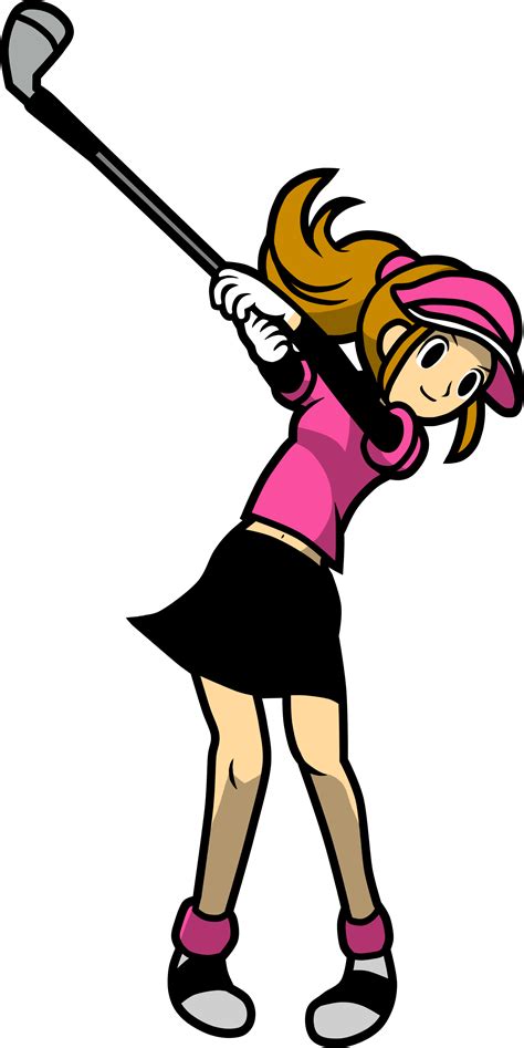 Golfer Clipart Female Golfer - Rhythm Heaven Female Characters - Png ...