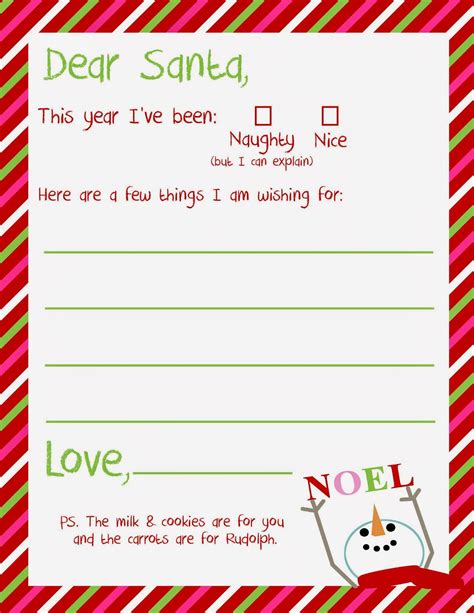 Secret Santa Letter Template - Detrester.com