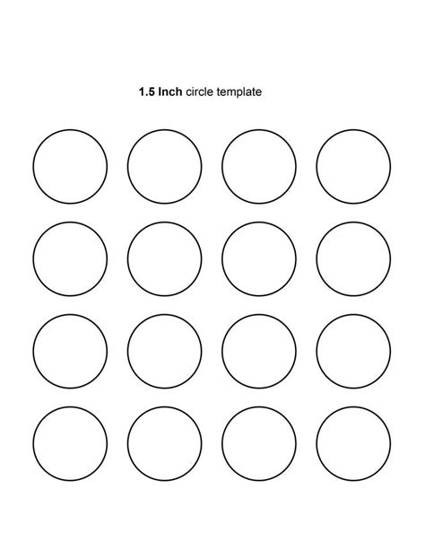 1.5 Inch Circle Templates | Circle template, Templates printable free, Printable circles