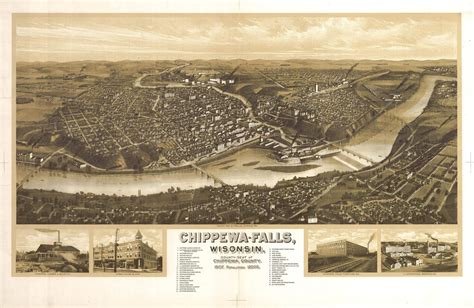 Historic Map - Chippewa Falls, WI - 1906 | World Maps Online