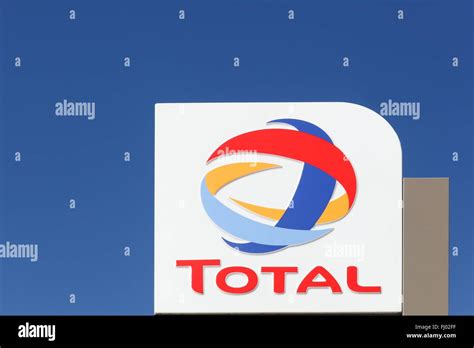 Total logo on a gas station Stock Photo - Alamy