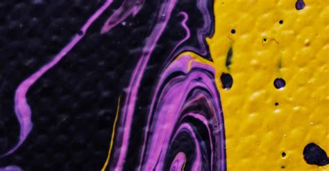 Yellow and Purple Abstract Painting · Free Stock Photo