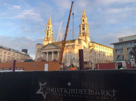 First glimpse at Leeds German Christmas Market 2019 as beer huts and food stalls arrive in ...