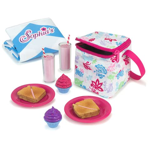 Buy Sophia's Picnic Lunch Accessories Set with Pretend Food, Drinks ...