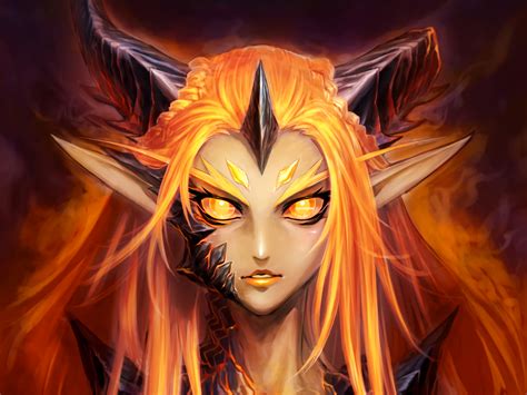 Fiery Demoness HD Wallpaper