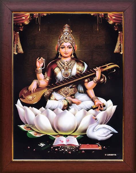 Buy Garuda Photos - Goddess Saraswati Devi Photo Frame; Saraswati maa; Saraswati mata; Saraswati ...