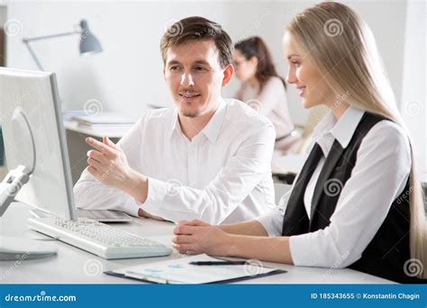 Business People Working Together in the Office Stock Image - Image of ...