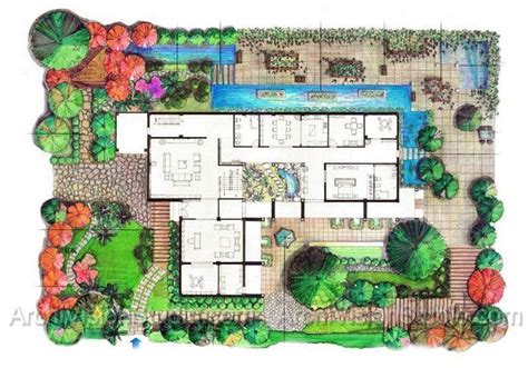 Landscape Architecture Rendered Site Plan - Landscape Architecture ...