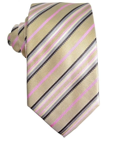 Gold and Pink Striped Silk Tie and Pocket Square . - CC129XN8IMD | Tie and pocket square, Pocket ...