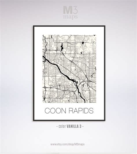 Coon Rapids Minnesota Coon Rapids MN Map Coon Rapids Map | Etsy