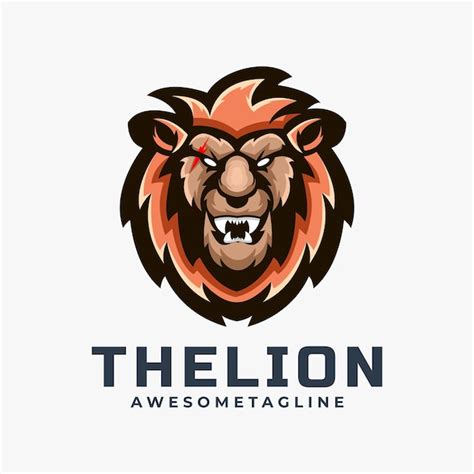 Premium Vector | Lion mascot logo design