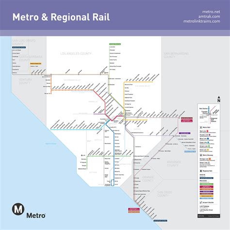 Los Angeles Train System Map