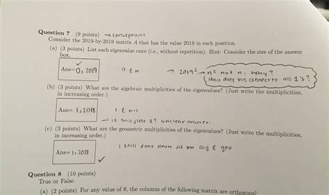 linear algebra - Eigenvalues, Geo/Alg Multiplicity of a matrix filled with the same number ...