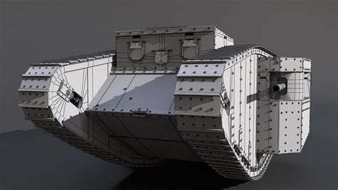 Mark 1 Tank Modeled 3D - TurboSquid 1398768