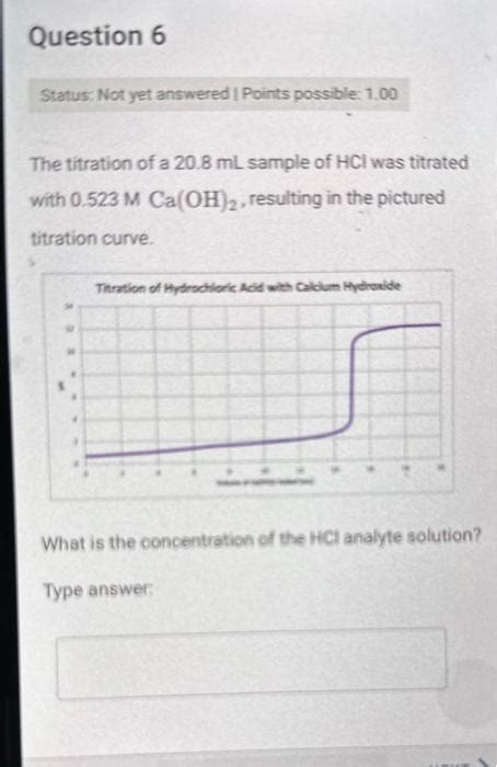 Solved The titration of a 20.8 mL sample of HCl was titrated | Chegg.com