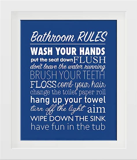 Bathroom Rules Printables - Printable Word Searches