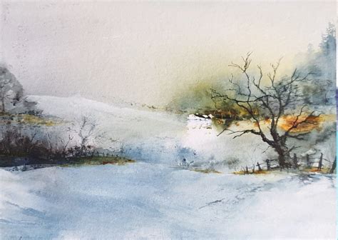 Snow Fields in 2022 | Watercolor landscape paintings, Watercolor landscape, Abstract artwork