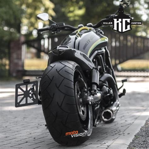 Licence Plate Holder & Bracket With Lightning Killer Custom Harley ...