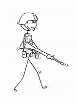 Stickman coloring pages sketch template