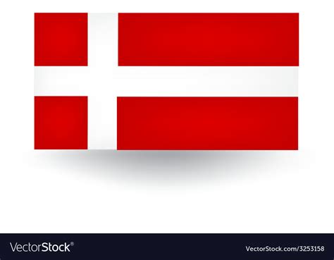 Danish Flag Royalty Free Vector Image - VectorStock