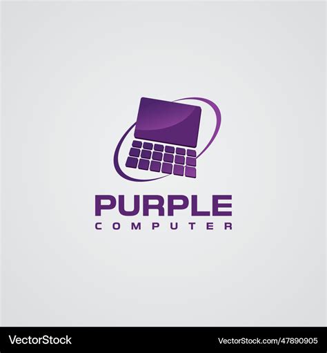 Computer shop logo and icon Royalty Free Vector Image