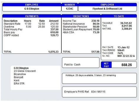 7 Payslip Templates - Excel PDF Formats