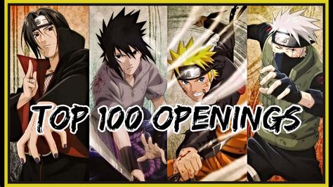 TOP 100 ANIME OPENINGS - YouTube