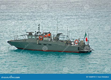 Military Patrol Boat in Gray Color Stock Photo - Image of chase, army ...