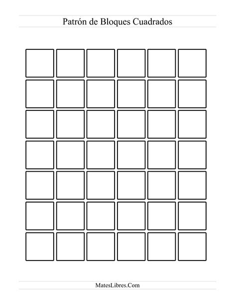 Bloques para Patrones (Blanco y Negro) Hoja de Ejercicio de Patrones y Secuencias