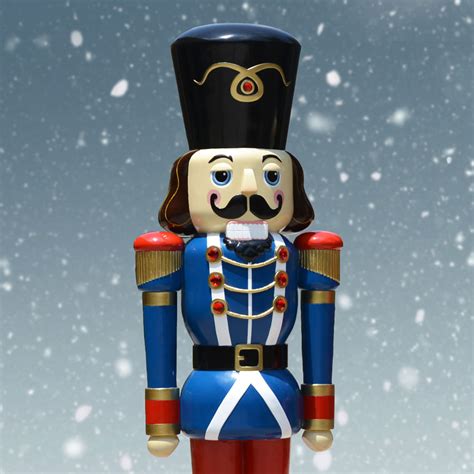 Life Size 6 ft. H Blue Jacket Nutcracker Soldier