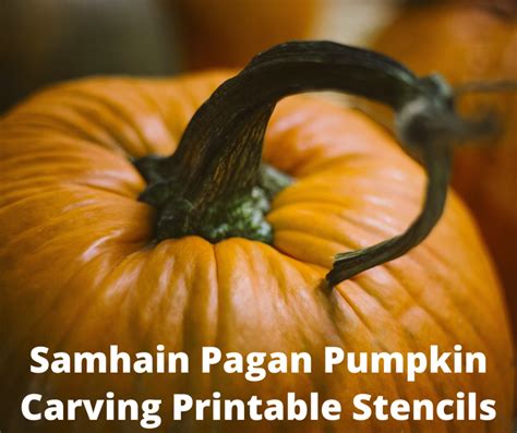 Samhain Pagan Pumpkin Carving Printable Stencils - Exemplore - Paranormal