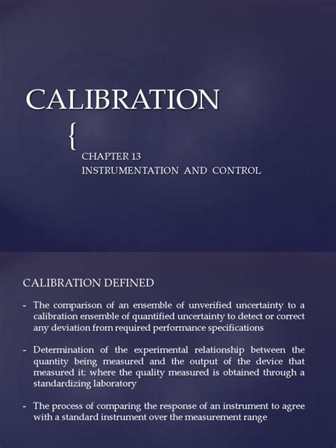 Calibration: Instrumentation and Control | PDF | Calibration | Accuracy And Precision