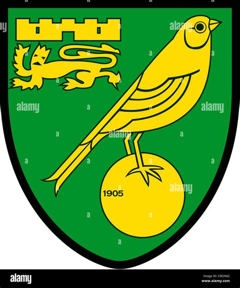 Logo of English football team Norwich City Football Club Stock Photo ...