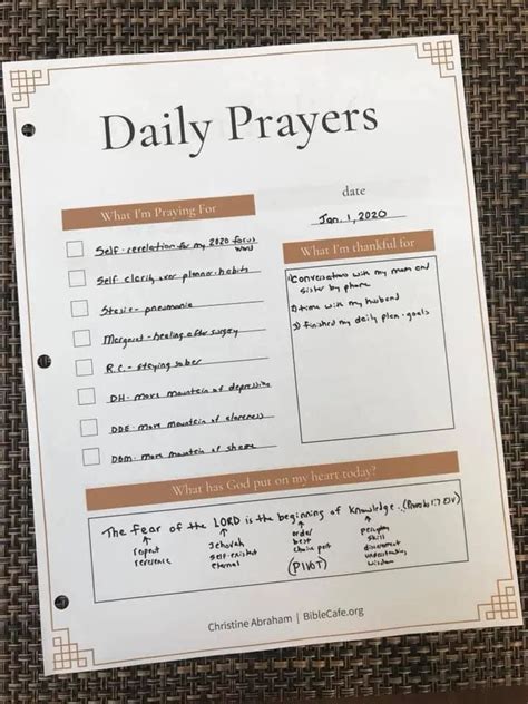 How To Organize A Prayer Journal - Bible Cafe™