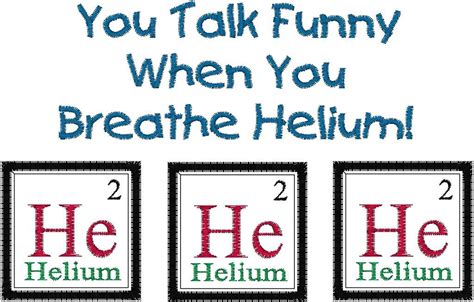 Periodic Table Joke Helium Embroidery Design You Talk Funny - Etsy