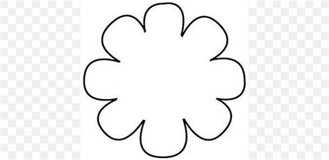 Petal Flower Template Clip Art, PNG, 418x401px, Petal, Area, Black, Black And White, Floral ...