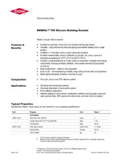 DOWSIL™ 795 Silicone Building Sealant Technical Data Sheet / dowsil-795-silicone-building ...