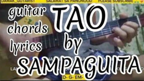 TAO BY SAMPAGUITA guitar chords with lyrics - YouTube