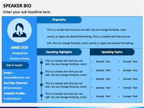 Speaker Bio PowerPoint and Google Slides Template | Powerpoint ...