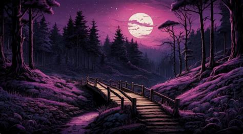 Purple Night Sky HD Moon Wallpaper, HD Artist 4K Wallpapers, Images and Background - Wallpapers Den