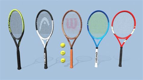 ArtStation - Collection of tennis rackets and balls | Resources