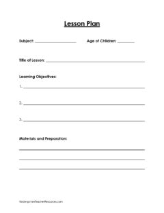 FREE Kindergarten Lesson Plan Template Word or Editable PDF