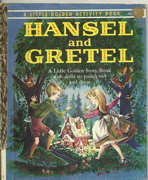 VINTAGE 1960s Little Golden Book HANSEL AND GRETEL 1st Ed w Punch Outs | Little golden books ...