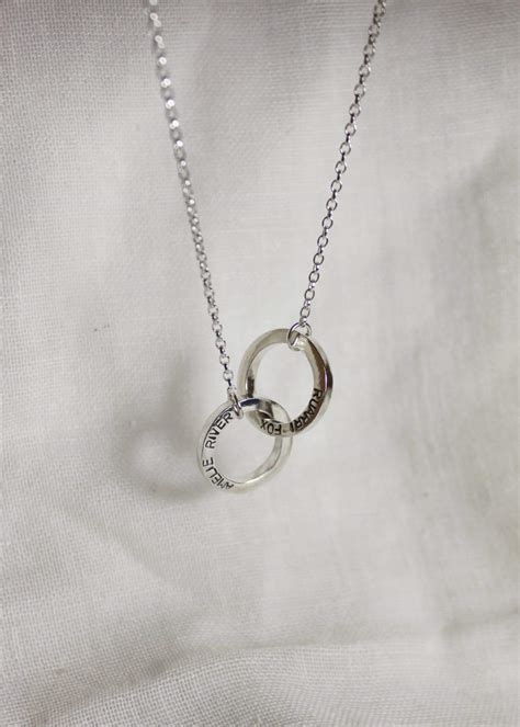 Double circle name necklace - Corinne Joy Jewellery