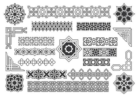 Premium Vector | Islamic border and pattern design element vector illustration