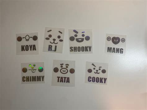BTS BT21 Character ARMY Bomb Holo Decal Stickers - Etsy