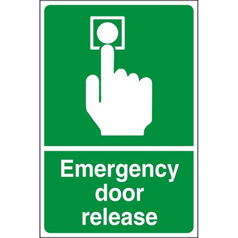 Emergency Door Release Signs | Dangerous Goods Safety Signs Ireland